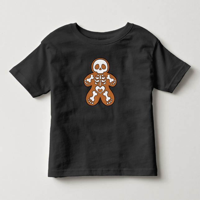 Camiseta Homem de biscoito de gengibre esqueleto (Frente)