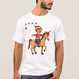Camiseta Homem de Biscoito de Gengibre Vintage Montado em U