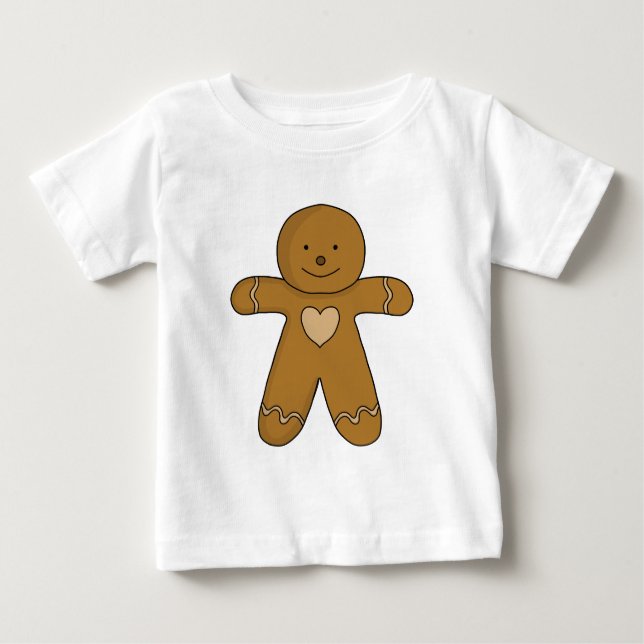 Camiseta Homem de Biscoito de Natal (Frente)