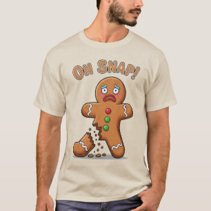 Camiseta Homem de Biscoito Finalmente Quebrou Natal Engraça