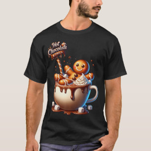 Camiseta Homem de Biscoito Gingerbread Engraçado Chocolate