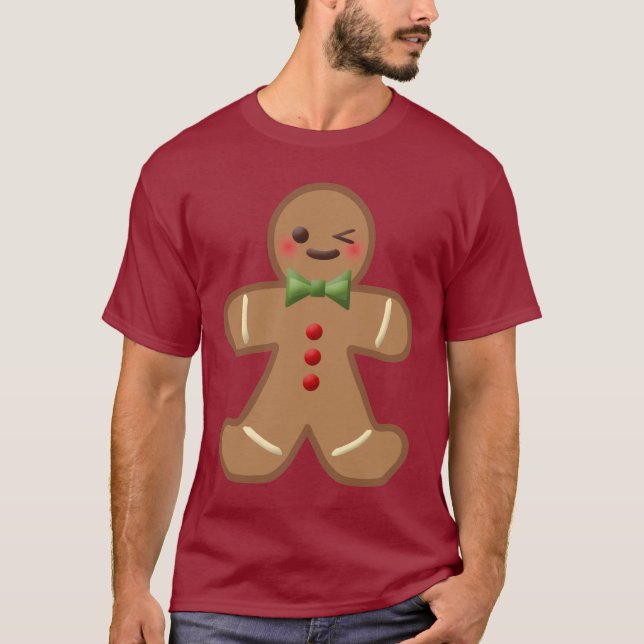 Camiseta Homem de Biscoito Kawaii (Frente)