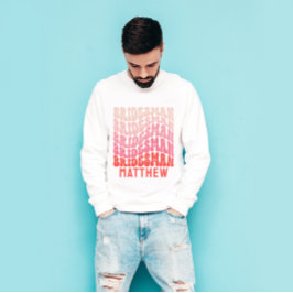 Camiseta Homem de Bridesman Pink, um retrato feminino moder