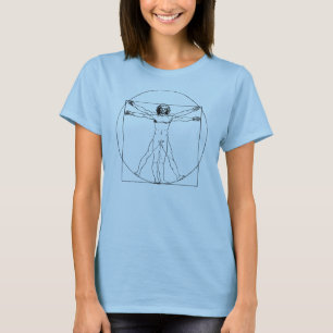 Camiseta Homem de da Vinci Vitruvian