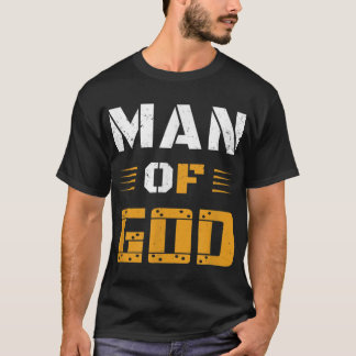 Camiseta Homem de Deus Cristão Dia de os pais