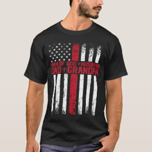 Camiseta Homem de Deus Marido Pai Vovô Jesus Deus Religião