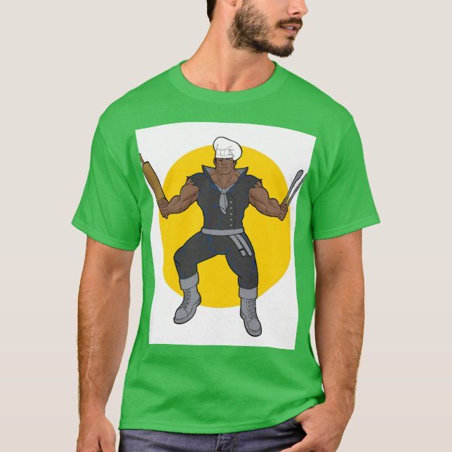 Camiseta Homem de Energia Chef (Frente)