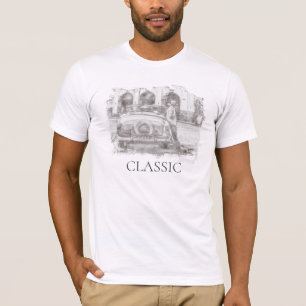 Camiseta *~* Homem de Esquema de Carro Antiquado de Vintage