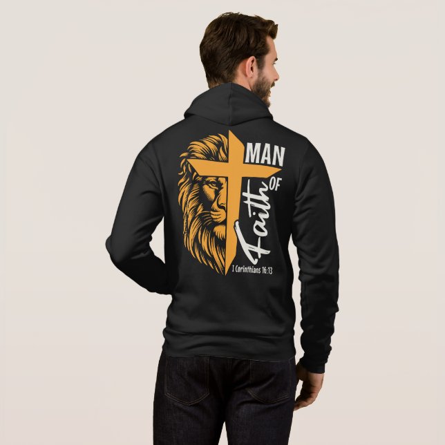 Camiseta Homem de fé (Parte Traseira Completa)