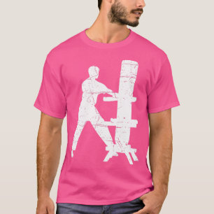 Camiseta Homem de Madeira de Artes Marciais Chinesas Posta