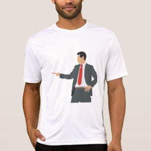Camiseta Homem de Negócios Profissional em Terno com Pontei