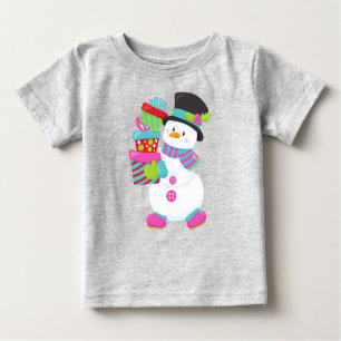 Camiseta Homem de Neve de Natal, Nariz de Cenoura, Presente