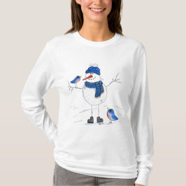 Camiseta Homem de neve de pernas longas