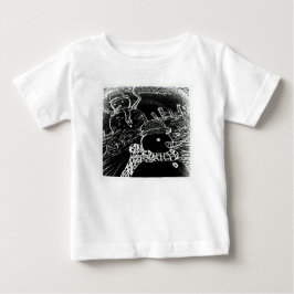 Camiseta Homem de neve e Yaie no Natal preto