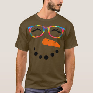 Camiseta Homem de Neve Face Womens Eyelashes Glasse Tie Dye