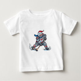 Camiseta Homem de Neve Hóquei no Gelo Natal 2026 Esportes d