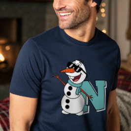 Camiseta Homem de Neve Personalizado Moderno Winter
