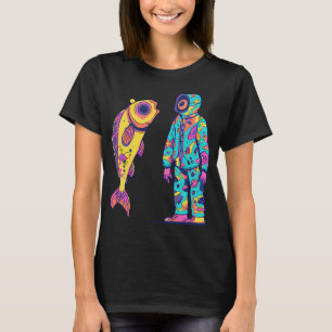 Camiseta Homem de pijama e o peixe