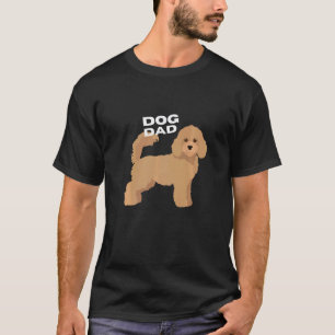 Camiseta Homem de Poodle Apricot Pai de Cachorro