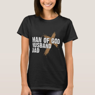 Camiseta Homem Deus Marido Pai Fé Religiosa Design