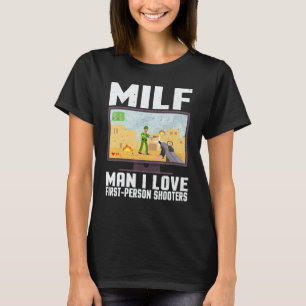 Camiseta Homem divertido eu amo pessoa atiradora videogame