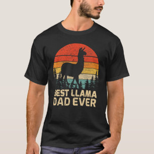 Camiseta Homem Divertido Retro Vintage Melhor Llama Pai de 
