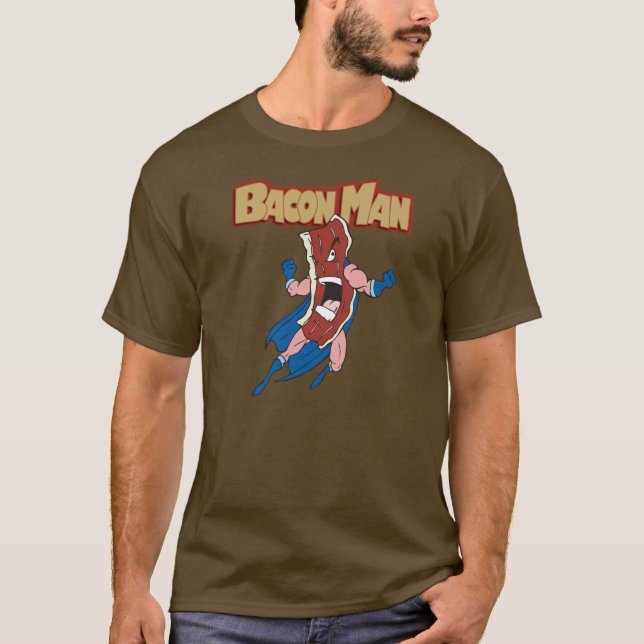 Camiseta Homem do bacon (Frente)