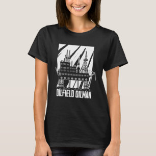 Camiseta Homem do campo petrolífero Fraturador Fraturamento
