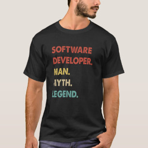 Camiseta Homem do desenvolvedor de software Mito Legenda 1