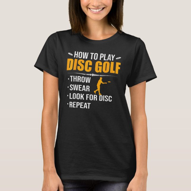Camiseta Homem do Disco Retro de Golfe Masculino Como Jogar (Frente)
