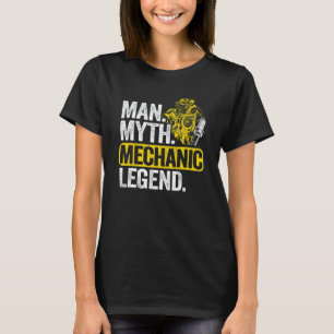 Camiseta Homem do Mito Mecânico Lenda Cara do Carro Garagem