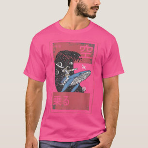 Camiseta Homem Do Tema Astronauta Numa Baleia