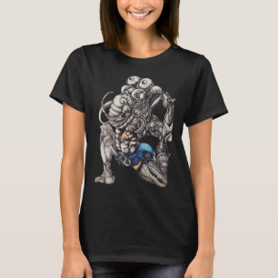 Camiseta homem elefante, desenho à caneta, arte animal,