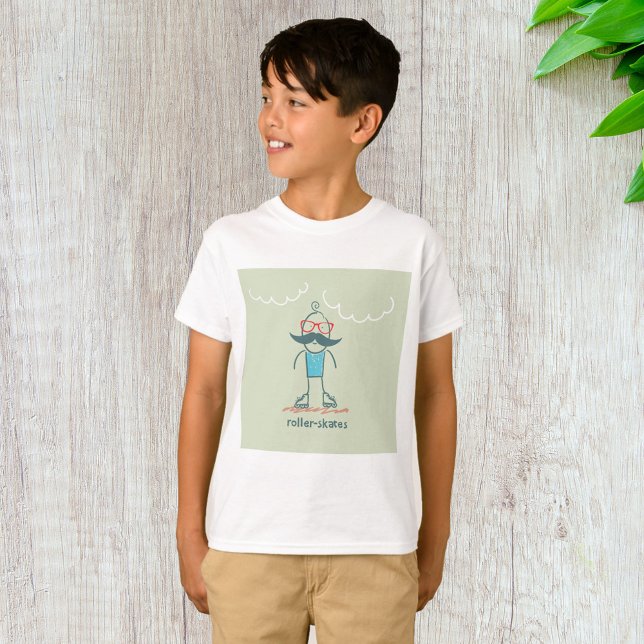 Camiseta Homem em patins de rodas (Criador carregado)