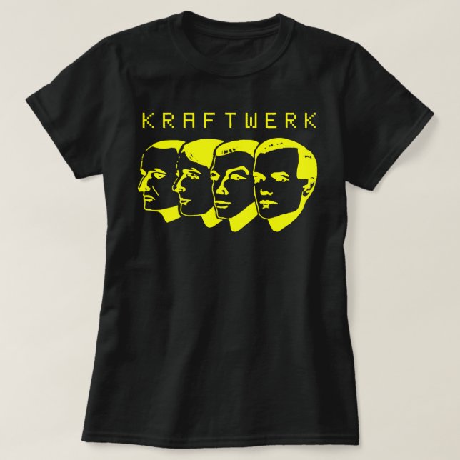 Camiseta Homem Engraçado Banda Alemã Kraftwerk Ama Seus Fãs (Frente do Design)