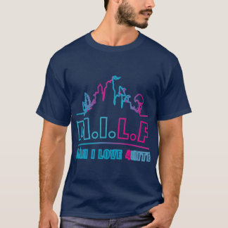 Camiseta Homem engraçado que eu amo para garota de jogadore