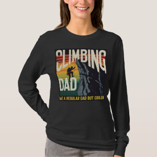 Camiseta Homem Escalando Rocha Pai Montanhista Alpinista
