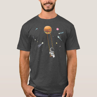 Camiseta Homem-espacial balançando em um hambúrguer, planet