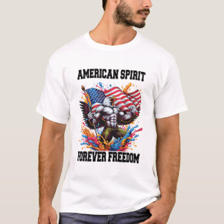 Camiseta Homem Espírito Americano Branco