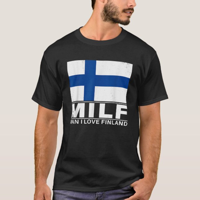 Camiseta Homem Eu amo a Finlândia (Frente)
