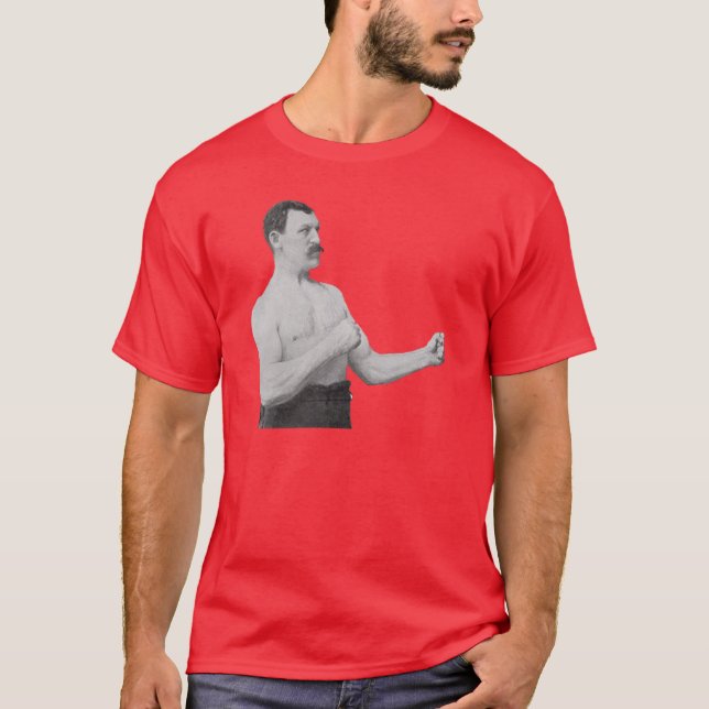Camiseta Homem excedente viril Meme (Frente)