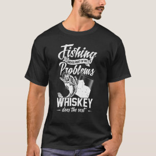 Camiseta Homem Fisher Pescar Resolve A Maioria Dos Meus Pr
