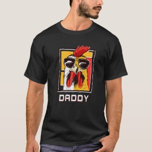 Camiseta Homem Galo Papai Frango Com Óculos De Sol Fazen