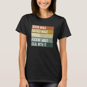 Camiseta Homem-Homem-Nascer-Retrô Que Levantou Homem Orgulh