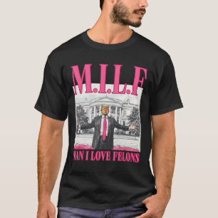 Camiseta Homem I Love Felons Donald Trump Pink Engraçado 20