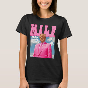 Camiseta Homem I Love Felons Engraçado Trump Rosa 2024 Para