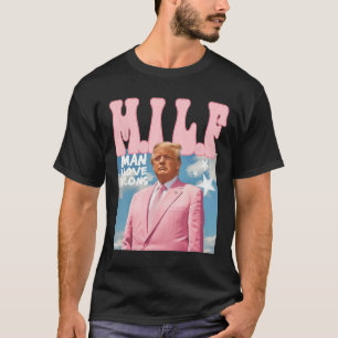Camiseta Homem I Love Felons Engraçado Trump Rosa 2024 Para