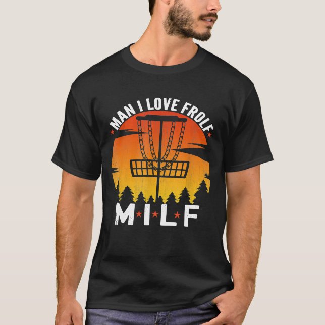 Camiseta Homem I Love Frolf Retro Disk Golf Ultimate Frisbe (Frente)