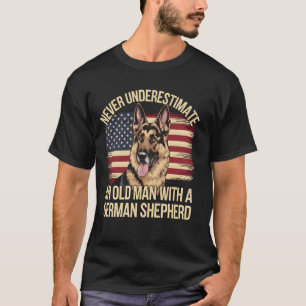 Camiseta Homem Idoso com um Design Patriótico de Pastor Ale