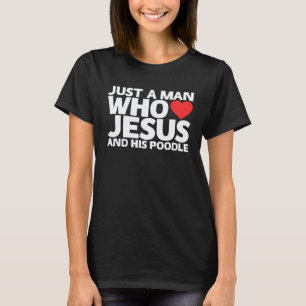 Camiseta Homem Jesus Poodle Cachorro Pet Amor Nós